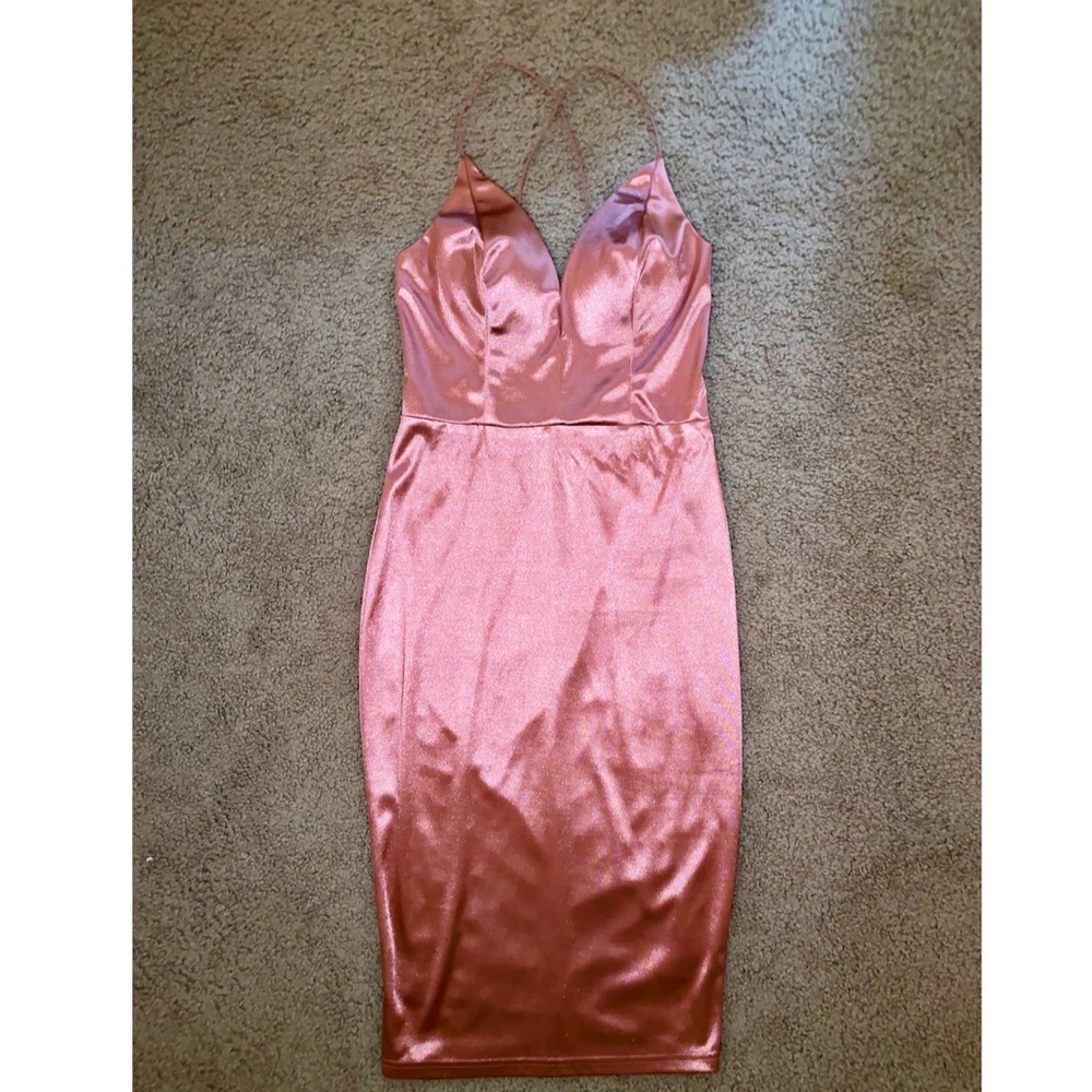 Rose Gold Silk Dress